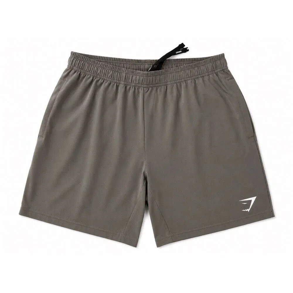 Gymshark Taupe Gray Training Shorts Athletic Performance Gym Activewear SZ M